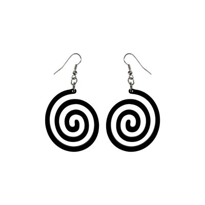 Spiral earrings in plexiglass