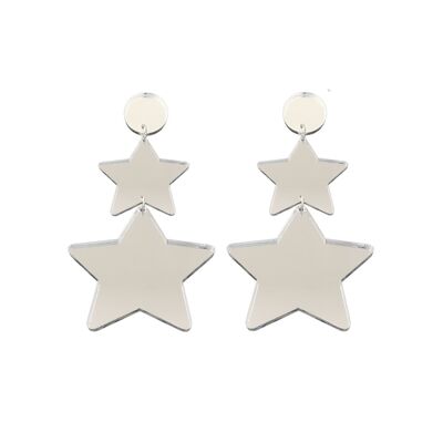 Two Stars earrings in plexiglass