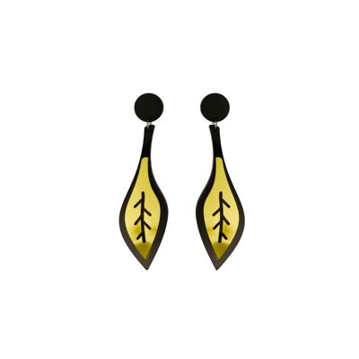 Blätter-Ohrringe aus Plexiglas