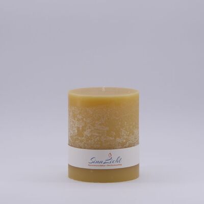 Pillar candle yellow rustic | Diameter approx. 94, height approx. 105