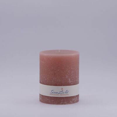 Pillar candle pink rustic | Diameter approx. 94, height approx. 105