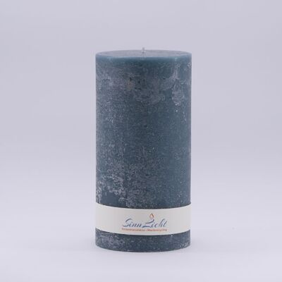 Pillar candle petrol rustic | Diameter approx. 94, height approx. 190