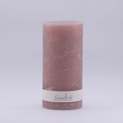 Pillar candle lilac rustic | Diameter approx. 94, height approx. 190