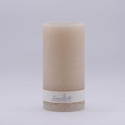 Pillar candle white cream rustic | Diameter approx. 94, height approx. 190