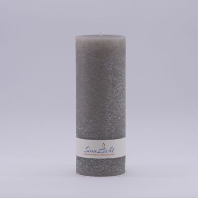 Pillar candle gray rustic | Diameter approx. 65, height approx. 190
