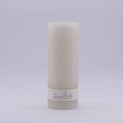 Pillar candle white rustic | Diameter approx. 65, height approx. 190