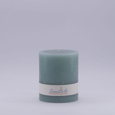 Pillar candle mint rustic | Diameter approx. 94, height approx. 105