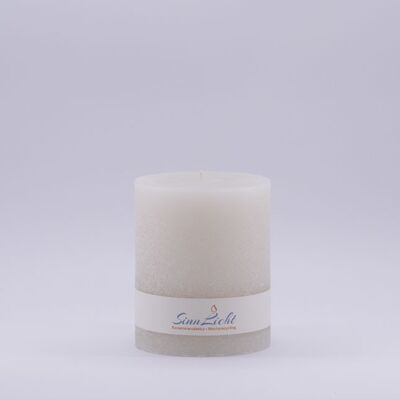 Pillar candle white rustic | Diameter approx. 94, height approx. 105