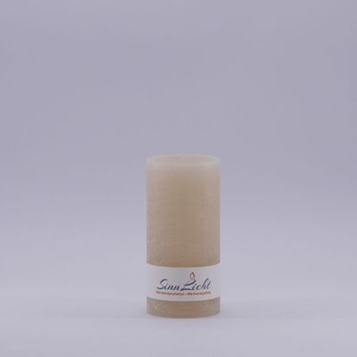 Bougie pilier blanc crème rustique | Diamètre environ 56, hauteur environ 105