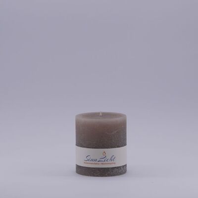Pillar candle gray rustic | Diameter approx. 65, height approx. 80