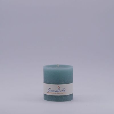 Pillar candle mint rustic | Diameter approx. 65, height approx. 80