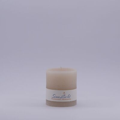 Pillar candle white cream rustic | Diameter approx. 65, height approx. 80