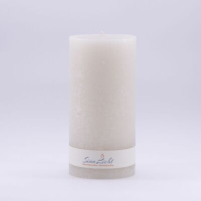Pillar candle white rustic | Diameter approx. 94, height approx. 190