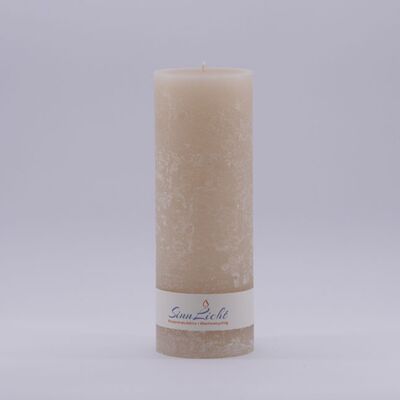 Bougie pilier blanc crème rustique | Diamètre environ 65, hauteur environ 190