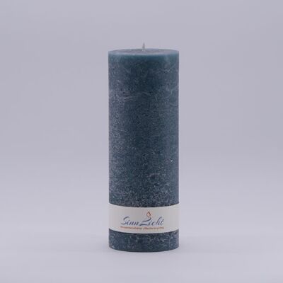 Pillar candle petrol rustic | Diameter approx. 65, height approx. 190