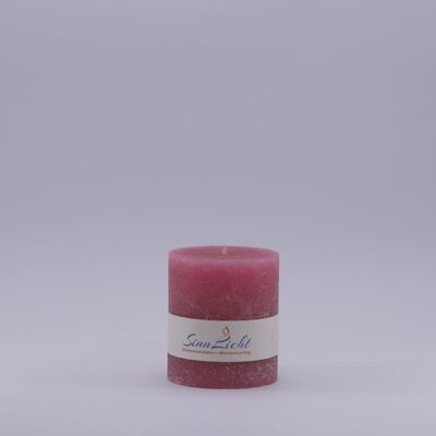 Pillar candle pink rustic | Diameter approx. 65, height approx. 80