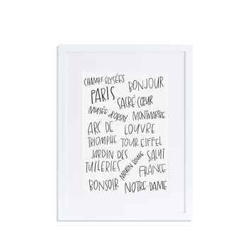Impression d'Art en lettres de Paris A4 1