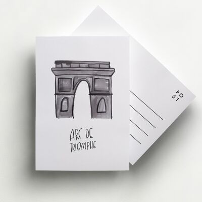 Arco del Triunfo de París Postal