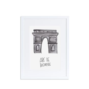 Arc de Triomphe Paris Impression d'art A4 1