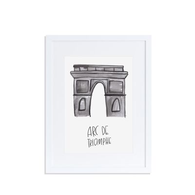 Stampa artistica dell'Arco di Trionfo Parigi A4