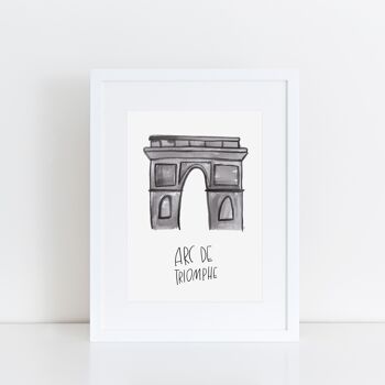 Arc de Triomphe Paris Impression d'art A4 2