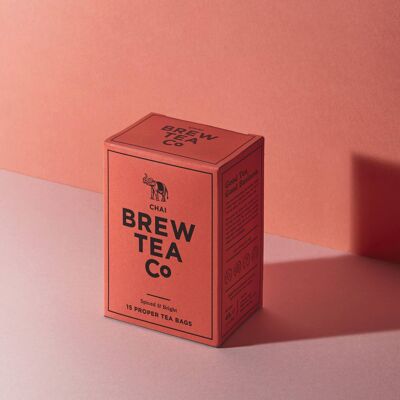 Chai Black Tea - Spiced & Bright - 15 Bolsitas de té adecuadas