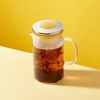 Tetera Brew Tea Co para 1 amarillo