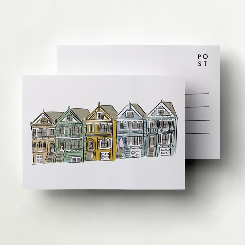 Painted Ladies San Francisco Postcard