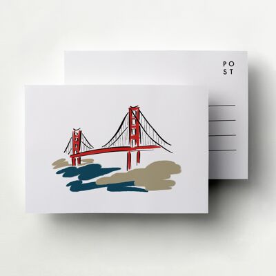 Golden gate bridge San Francisco Postkarte
