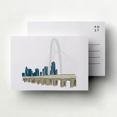 Margaret-Jagd-Hügel-Brücken-Dallas-Postkarte
