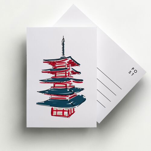 Japanese Pagoda Postcard