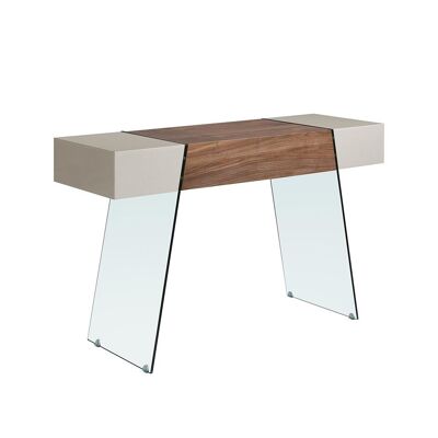 Walnut and glass console model 3029