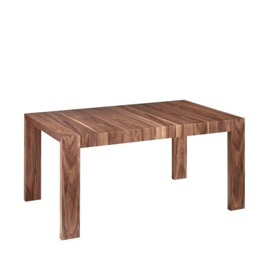 Extendable dining table in walnut veneered wood, model 1012