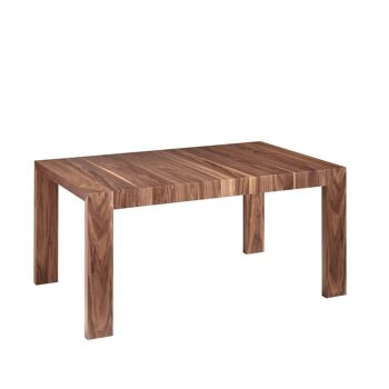 Table à manger extensible en bois plaqué noyer, modèle 1012 1