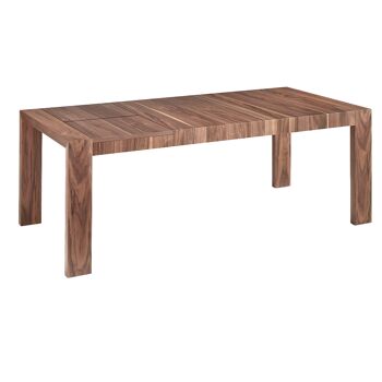 Table à manger extensible en bois plaqué noyer, modèle 1012 2