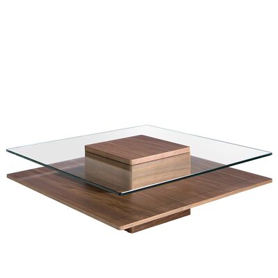 Square walnut coffee table model 2017