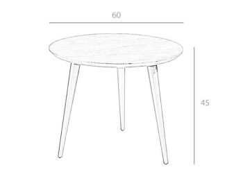 Table d'angle avec plateau circulaire en bois plaqué noyer et pieds peints en noir, modèle 2030 7