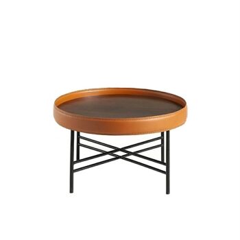 Table basse peau de vache cognac 2058 2