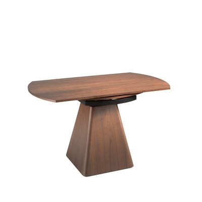 Round extendable walnut dining table model 1081