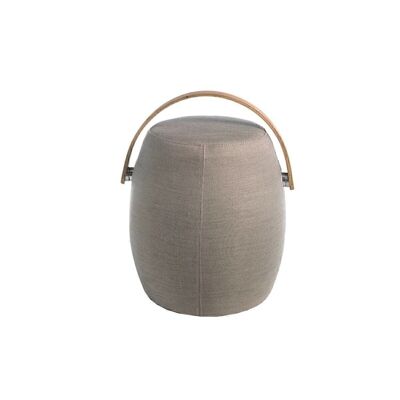 Puff upholstered in gray fabric model 5074