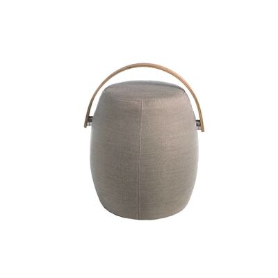 Pouf recouvert de tissu gris modèle 5074