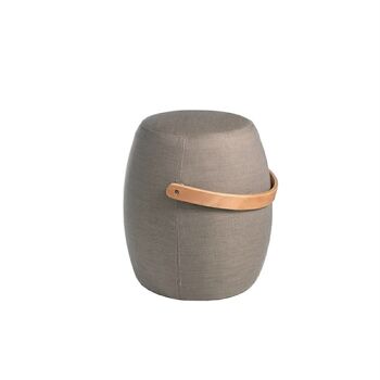 Pouf recouvert de tissu gris modèle 5074 2