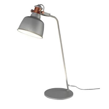 Lampe à poser avec abat-jour multidirectionnel en acier inoxydable peint époxy gris et détails couleur bronze, modèle 8033 1