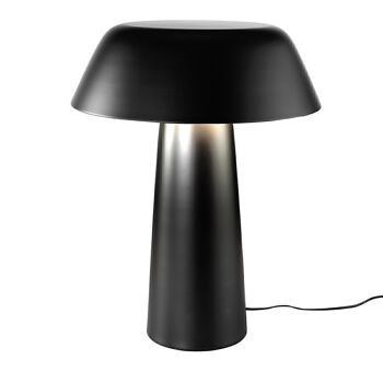 Lampe de table en acier inoxydable laqué noir, modèle 8042 2