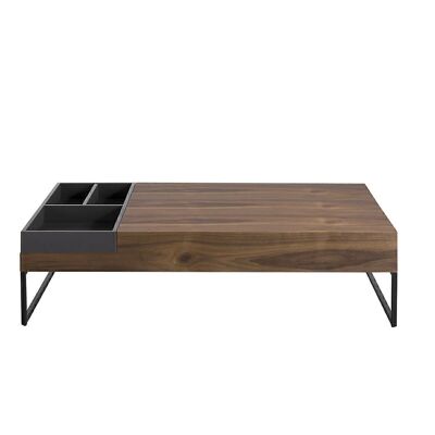 Gray and walnut coffee table model 2104