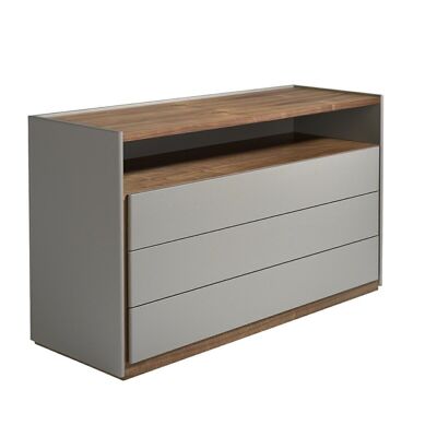 Chest of drawers walnut and lacquered DM model 7128