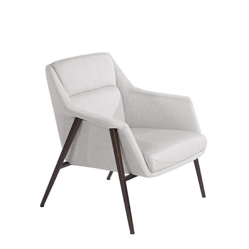 Sillón tapizado tela blanca modelo 5010