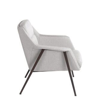 Fauteuil rembourré en tissu blanc modèle 5010 2