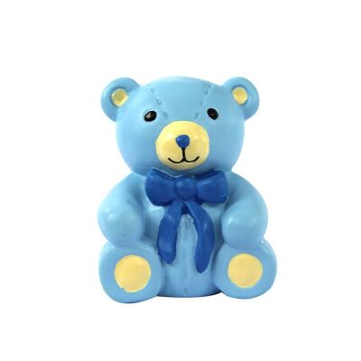 Teddybär Harz Tortenaufsatz blau