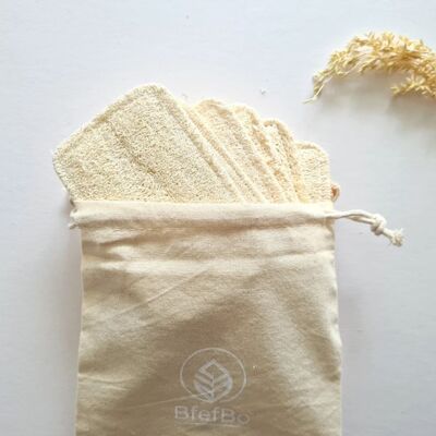 BfefBo Loofah Sponges | 6 pack | Natural | Plastic-free | 100% Compostable